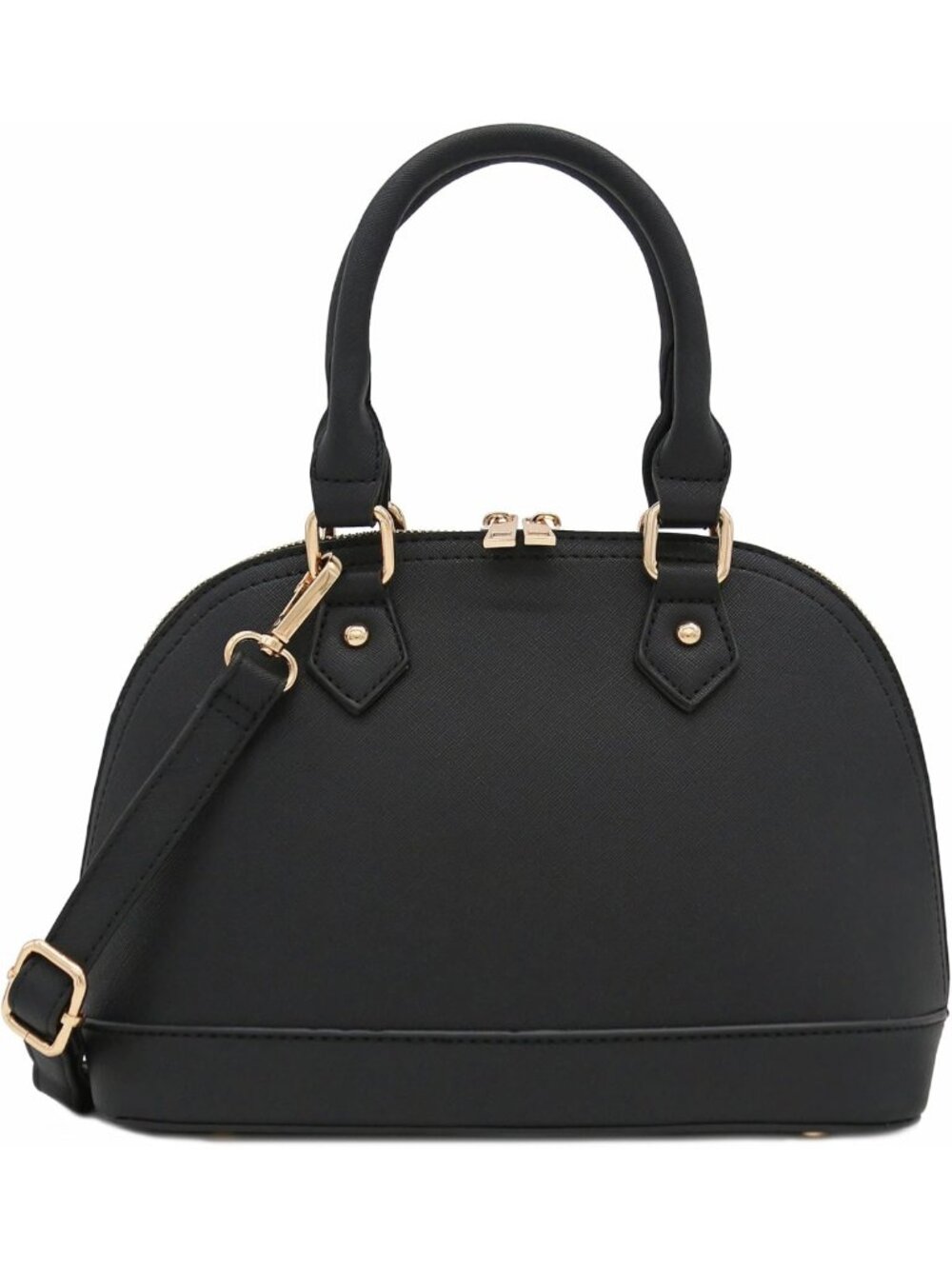 Chic Zip-Around Saffiano Dome Satchel Bag | Stylish & Versatile Handbag